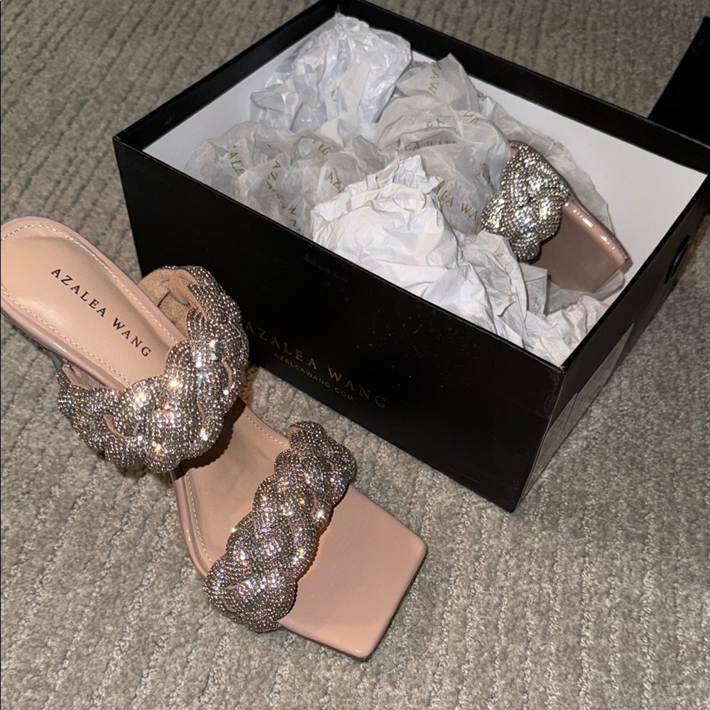 Women's Pink Embellished Heels